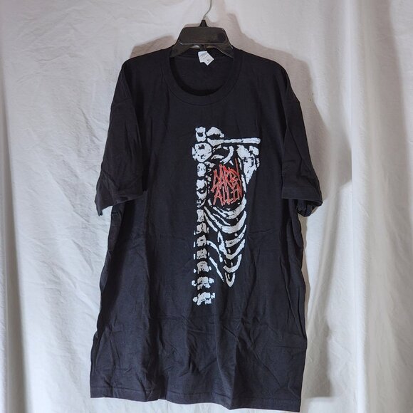 Pro Wrestling Crate Darby Allin Black skeleton heart T-Shirt XL NWOT Tultex - Picture 1 of 5